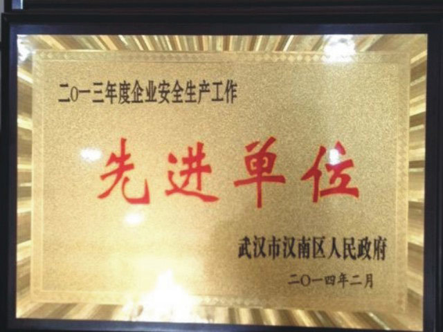 2013年度安全生產先進單位
