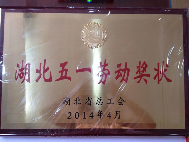 湖北五一勞動獎狀