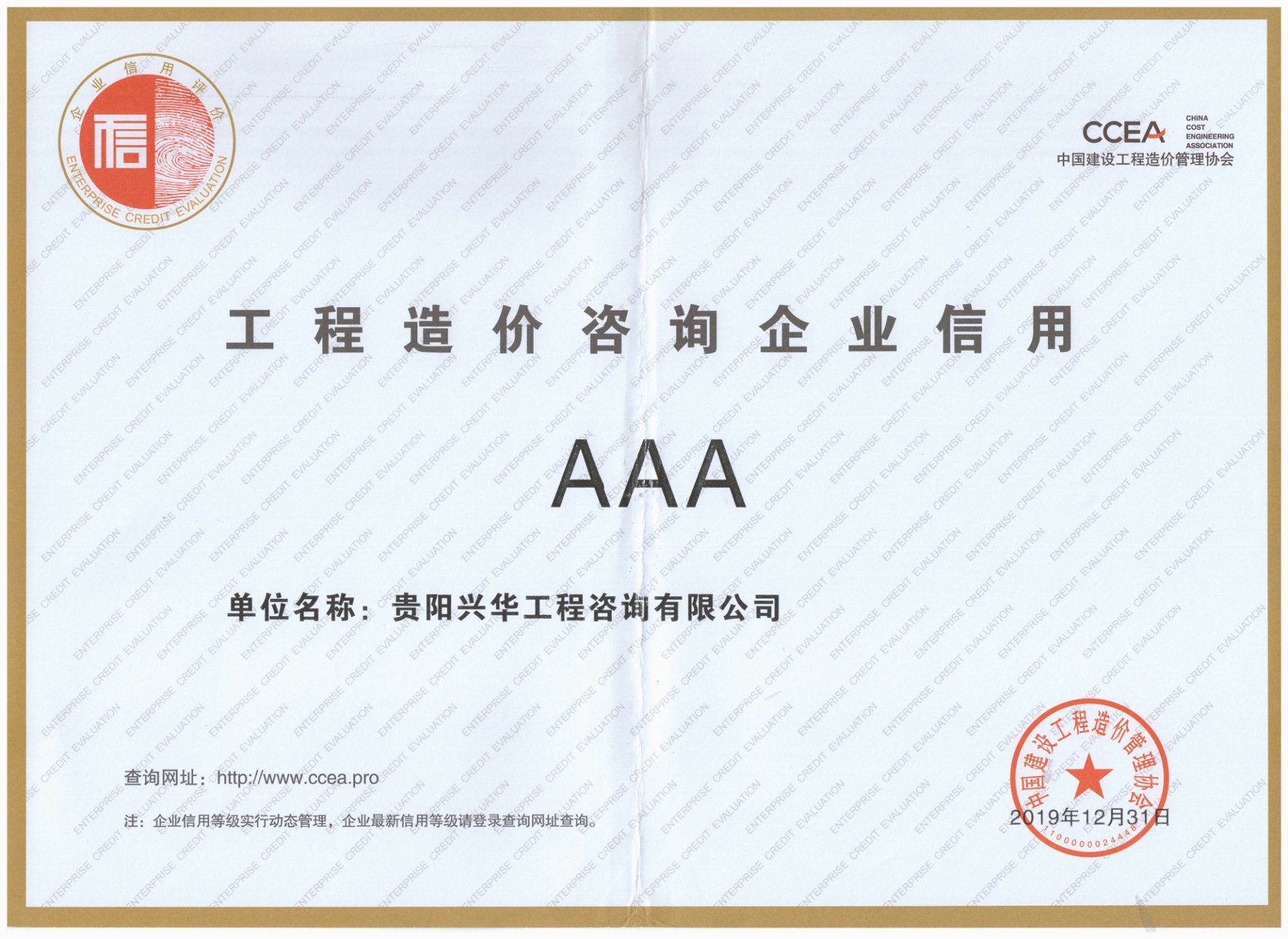 2019年AAA證書