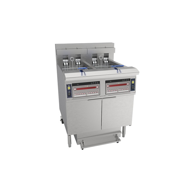 Double Cylinders and Double Sieves Flat Tube Heating Fryer OFE-226