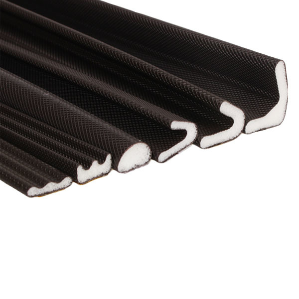 V-shaped weather stripping door seal