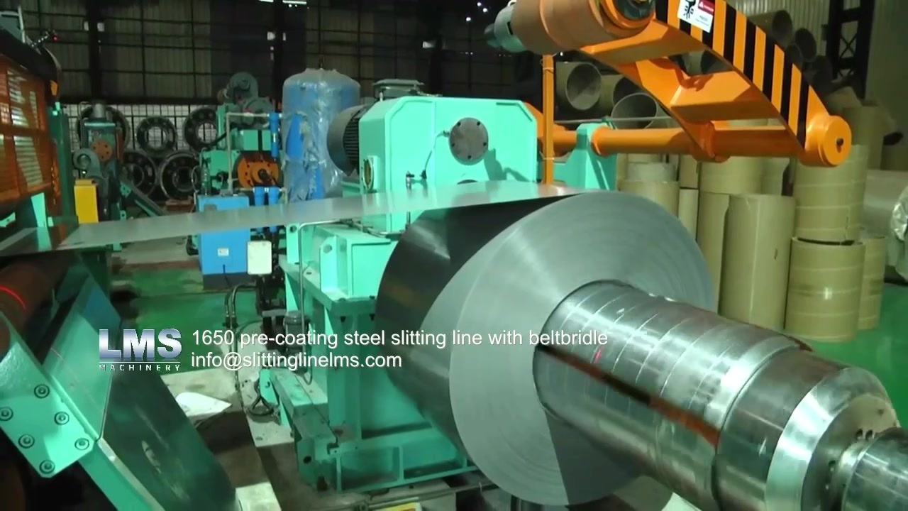 1650 pre-coating steel slitting line with beltbridle.mp4