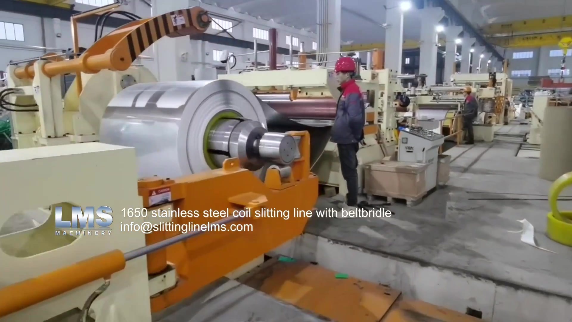 1650 stainless steel coil slitting line with beltbridle.mp4