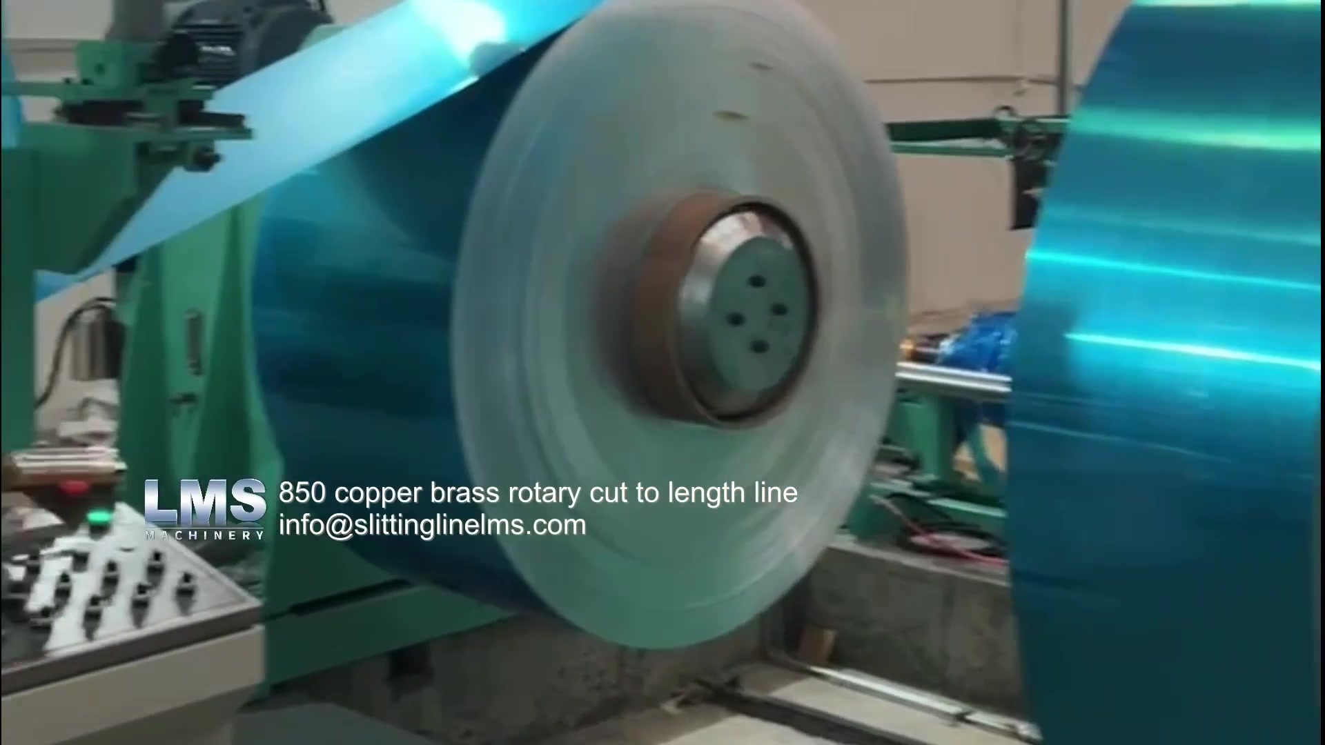 850 copper brass rotary cut to length line.mp4