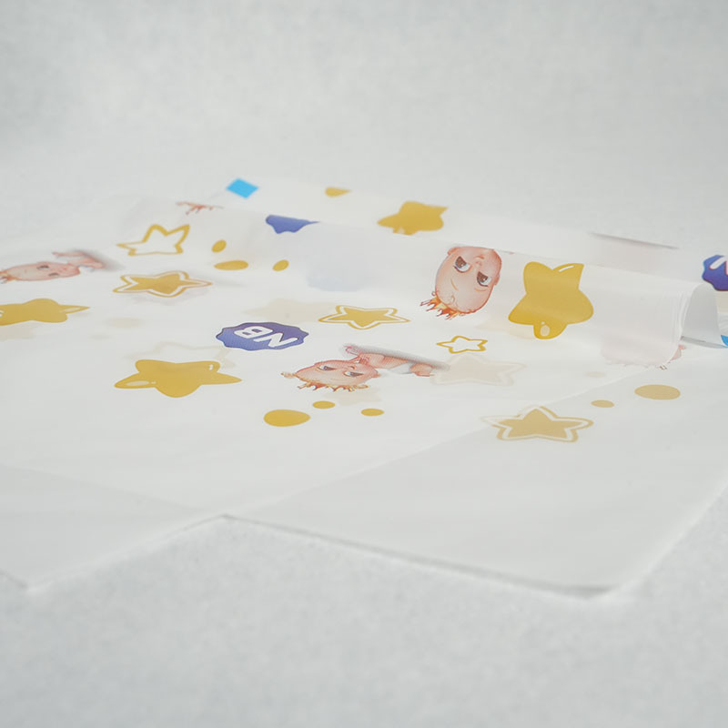 China printed polyethylene PE film for diapers making