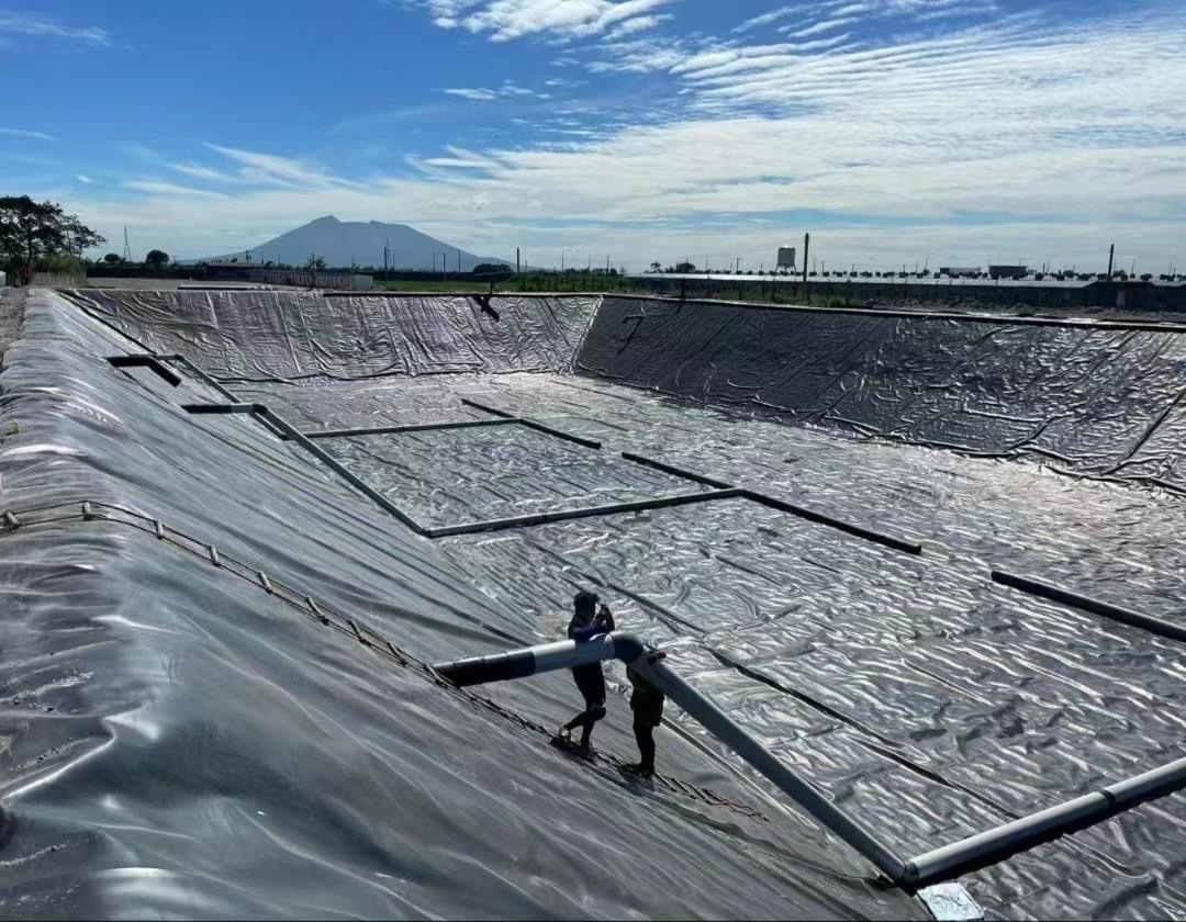 HDPE Fish Pond Rubber Liner For Farm Pond in Indonesia
