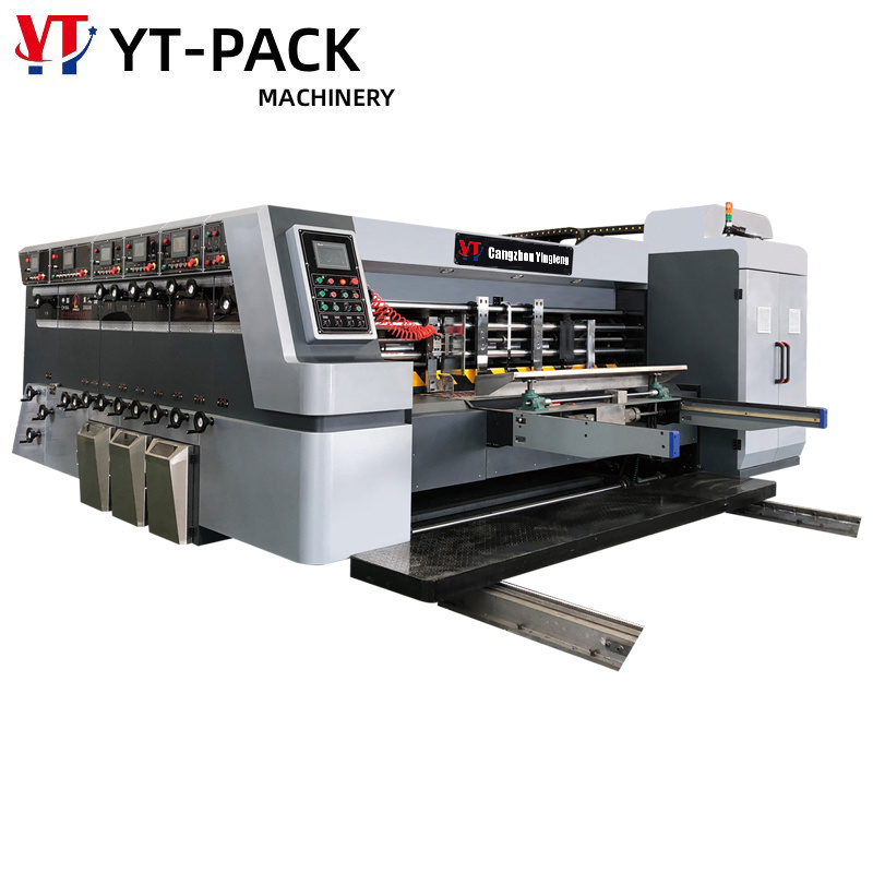 YT-B Automatic three colors ink printing slotting die cutting machine