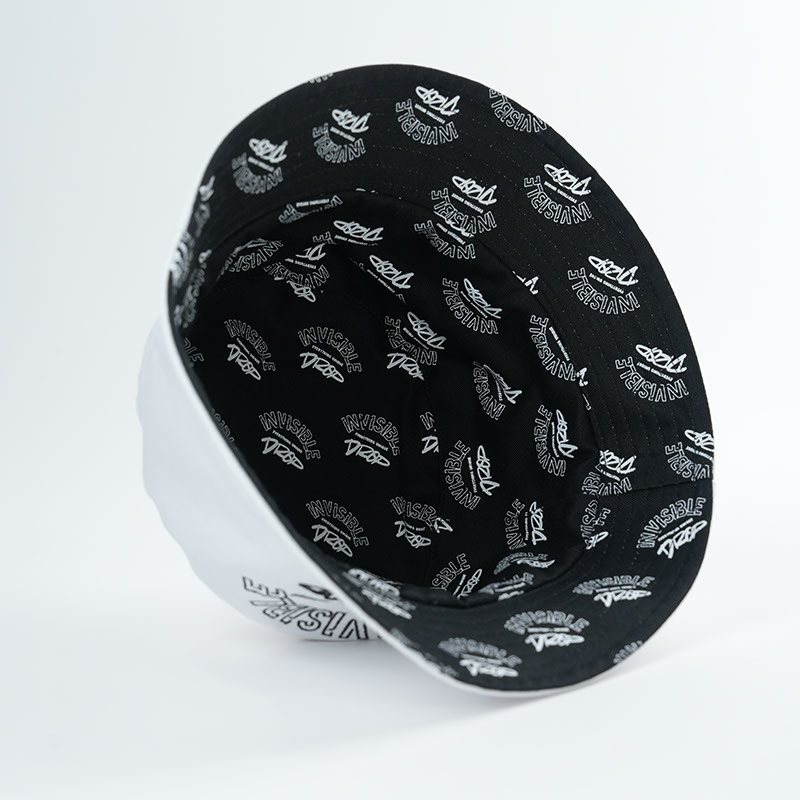 Gorra reversible personalizada – Gorra de streetwear con estampado de logotipo completo y blanco sólido