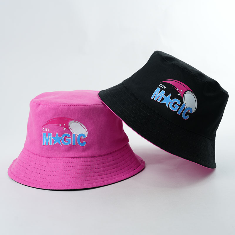 Sombrero reversible Yukaihe - Algodón de calle doble cara en rosa y negro