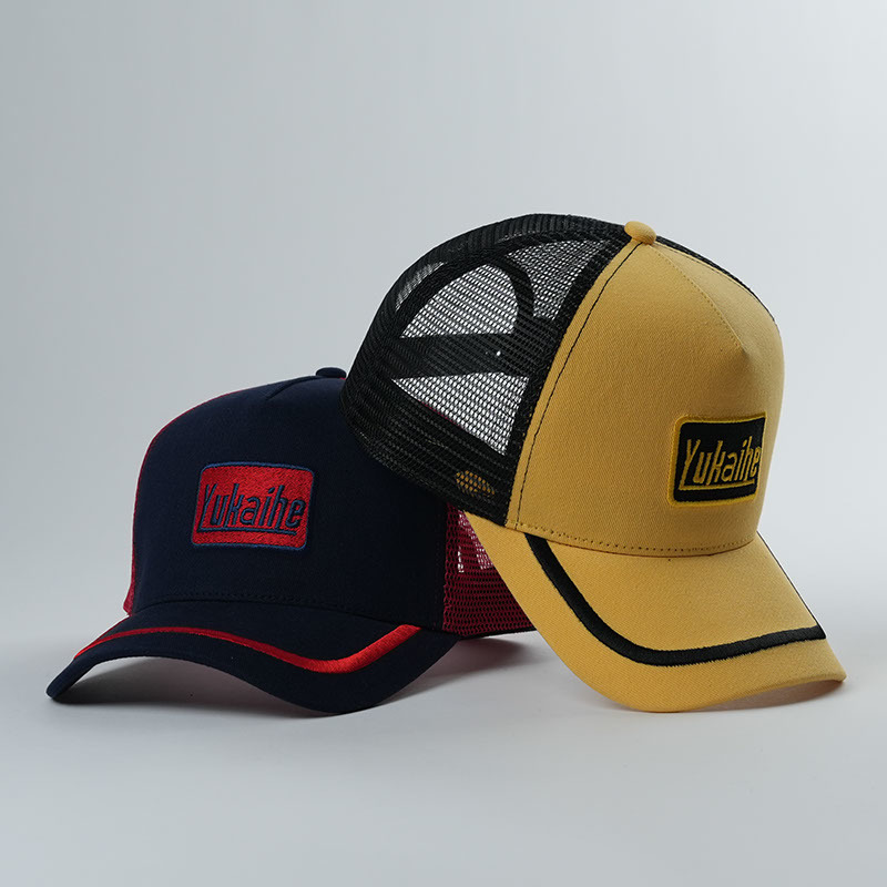 Cheap Cotton 5 Panel Mesh Snap Back Brim Embroidered Custom Trucker Hat Manufacturer