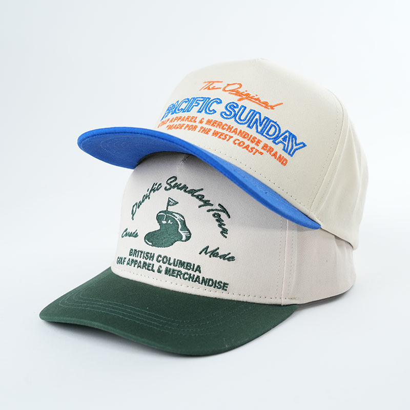 Gorra de béisbol deportiva con diseño bordado Yukaihe, 5 paneles