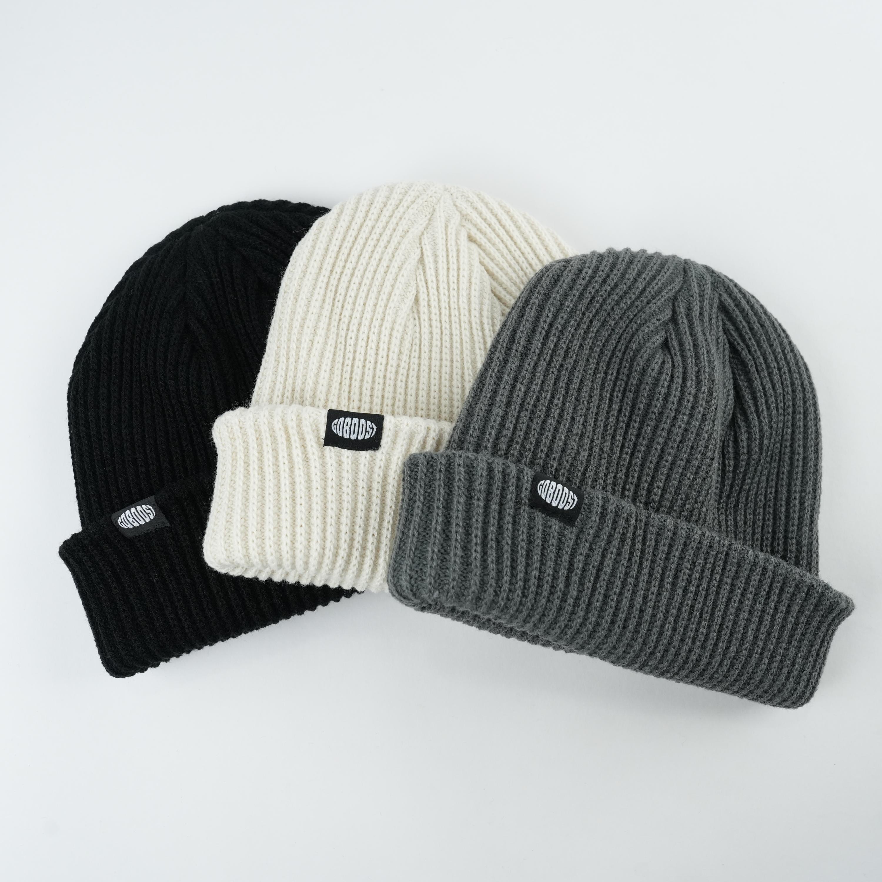 Classic Ribbed Knit Beanie-Sombrero de invierno unisex suave y cálido en colores neutros