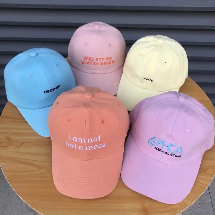Custom Embroidered Logo Dad Hats - 6 Panel Sport Baseball Cap for Men
