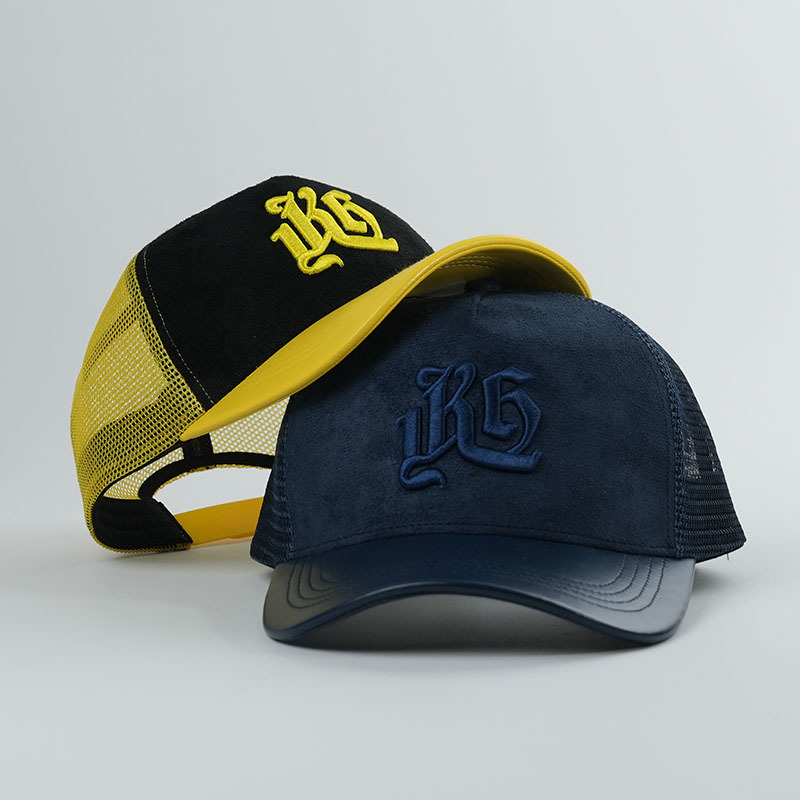New Design 5 Panel Baseball Cap, Custom 3D Embroidered Suede Trucker Hat, Wholesale Mesh Trucker Hats Cap For Men