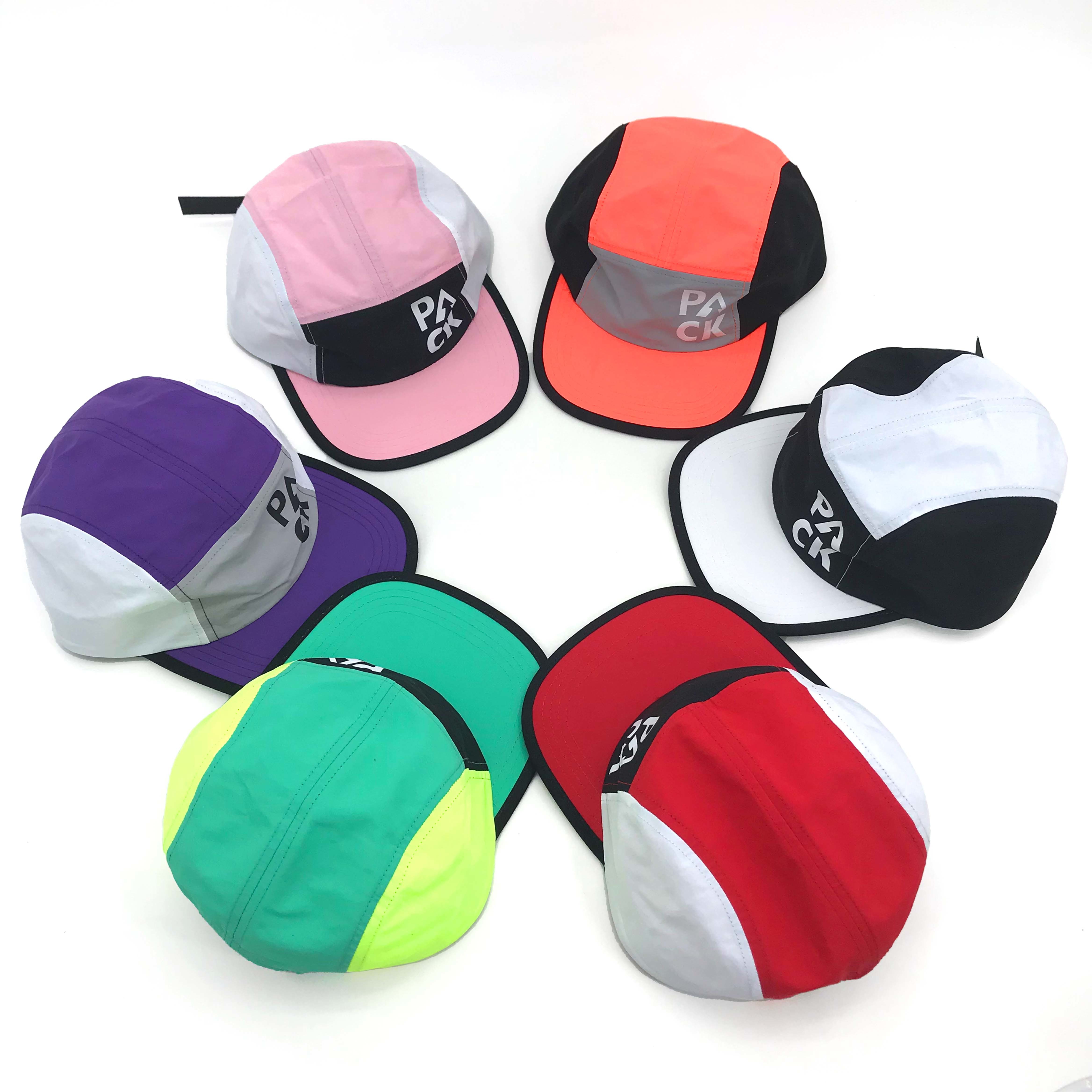 New Design Contrast Color Outdoors Camp Cap Nylon fabric High Quality Polyester 5 Panel Hat