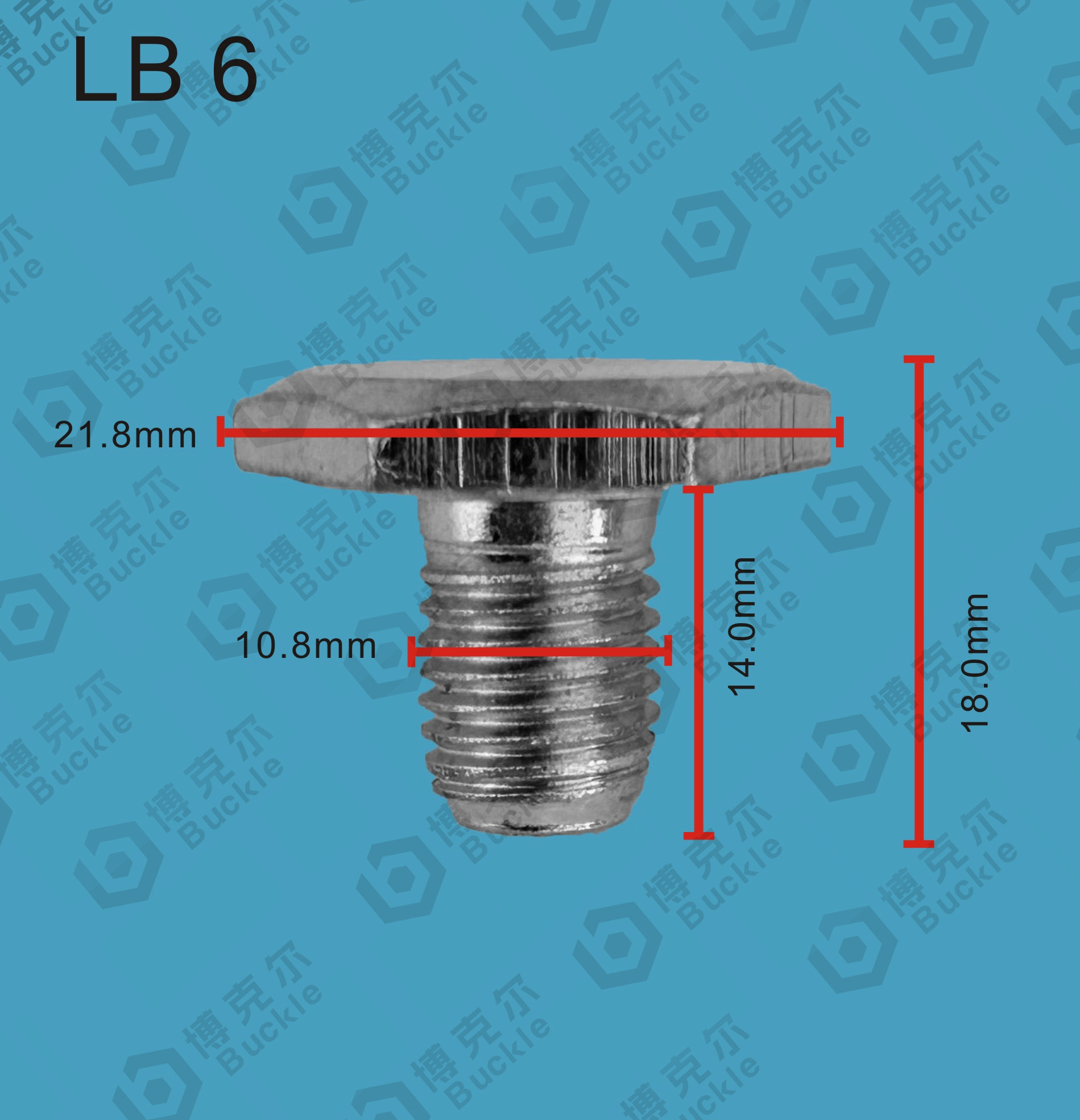 LB6,10mm bumper bolt