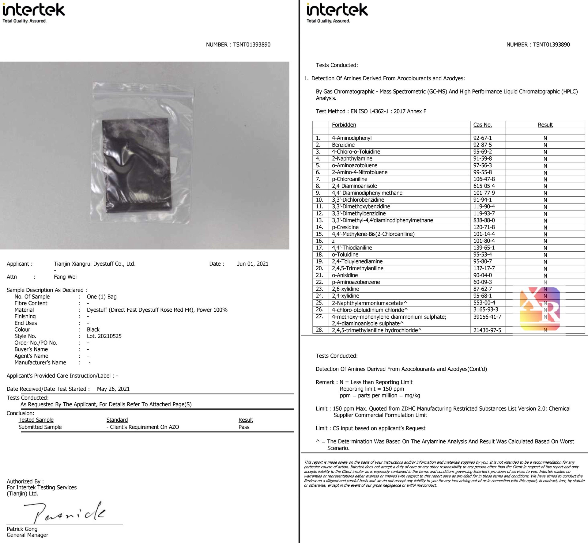 Intertek Testing Report Intertek Testing Report