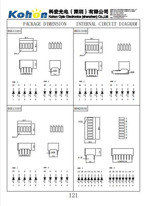 P121-131 LED light bar&Bar graph&Arrow display