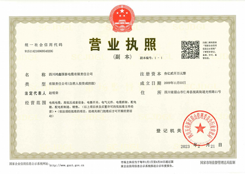 營(yíng)業(yè)執(zhí)照副本