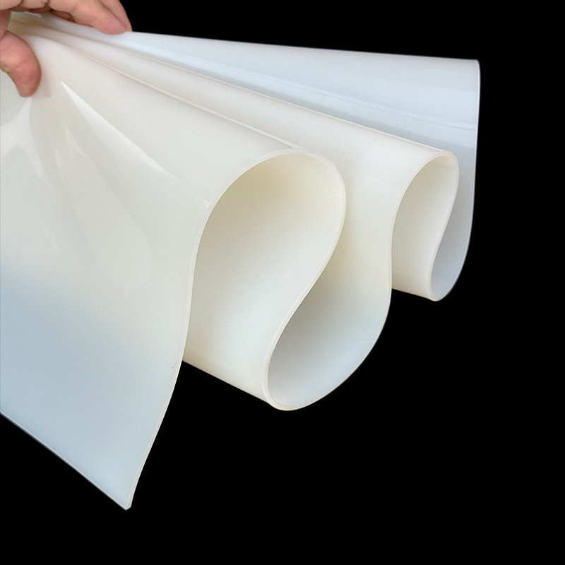 Thin White Silicone Gasket Sheet High Elasticity Tear Resistance Buffer Protective Plate Desktop Protective Pad Heat Resistant Rubber Silicone Sheet