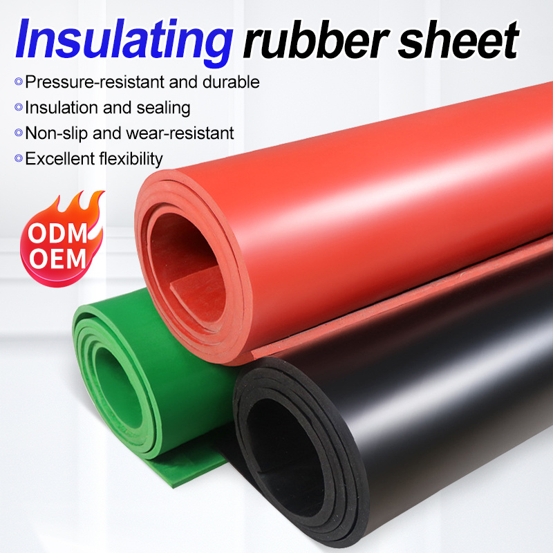 Sealing shock absorbing rubber pad Natural Rubber Sheet Anti Slip Industrial Rubber Mats Elastic Multicolor Rubber Sheet