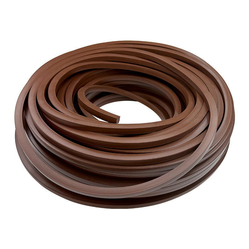 Oil resistant and corrosion resistant solid square sealing strip brown fluoro rubber strip FKM fluororubber square strips