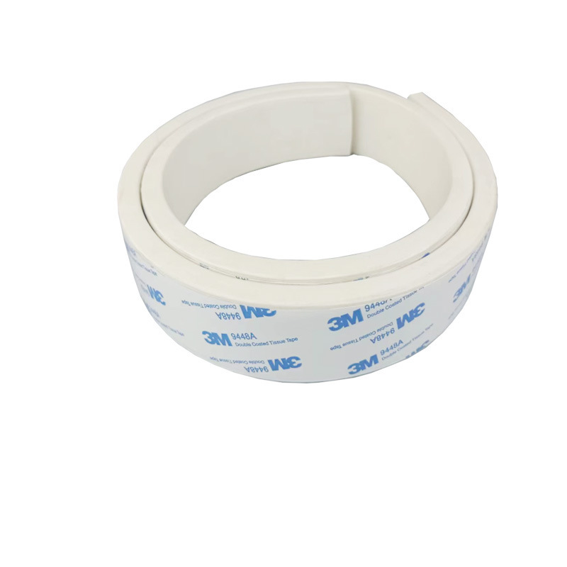 White silicone rubber non-slip buffer flat strip door and window weatherproof strip silicone self-adhesive sealing strip