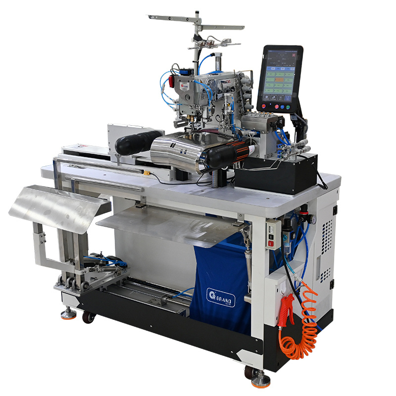 Automatic coverstitch bottom hmmer machine