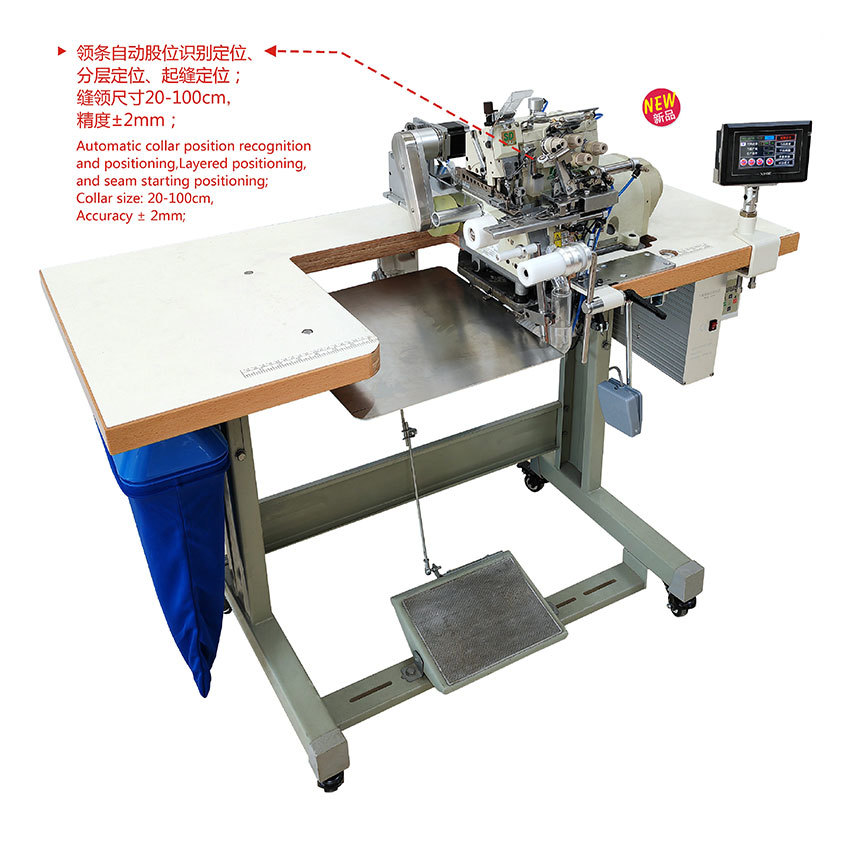 Automatic Smart T-shirt Round Neck-hoodie  Ribbed Collar/hem Overlock Sewing Machine