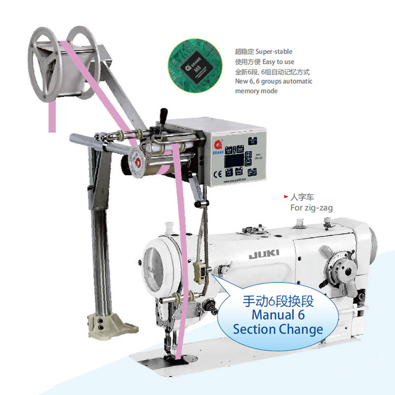 6 Section Tension Type Computerized Elastic Metering Device(upper & side feed)