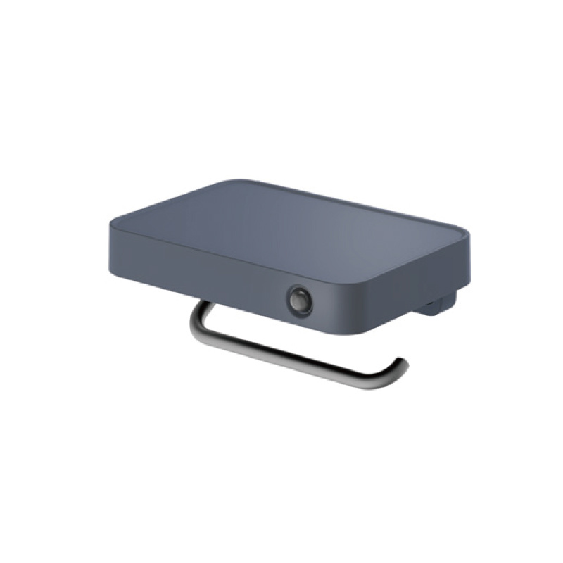 Roll holder with shelf
