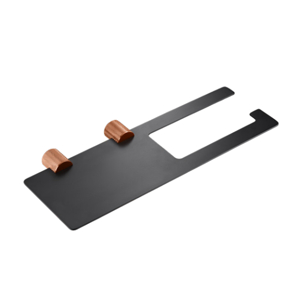 Roll holder with shelf