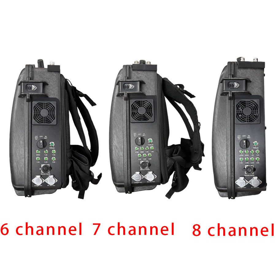 6-8 channel anti-drones plastic backpack