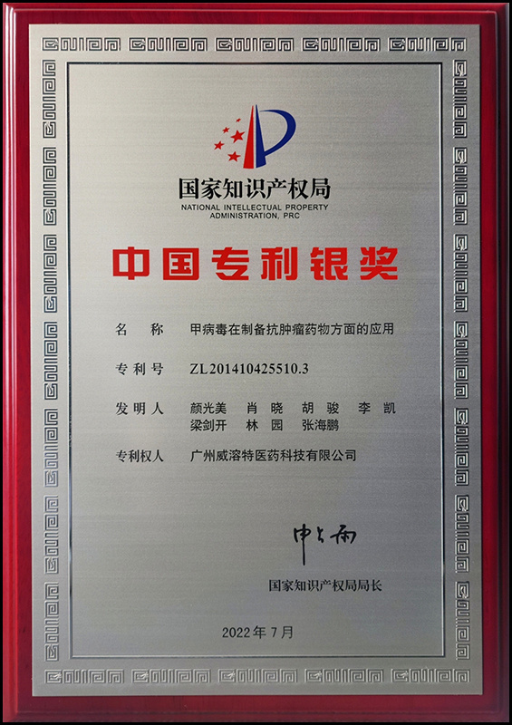 China Patent Silver Award China Patent Silver Award