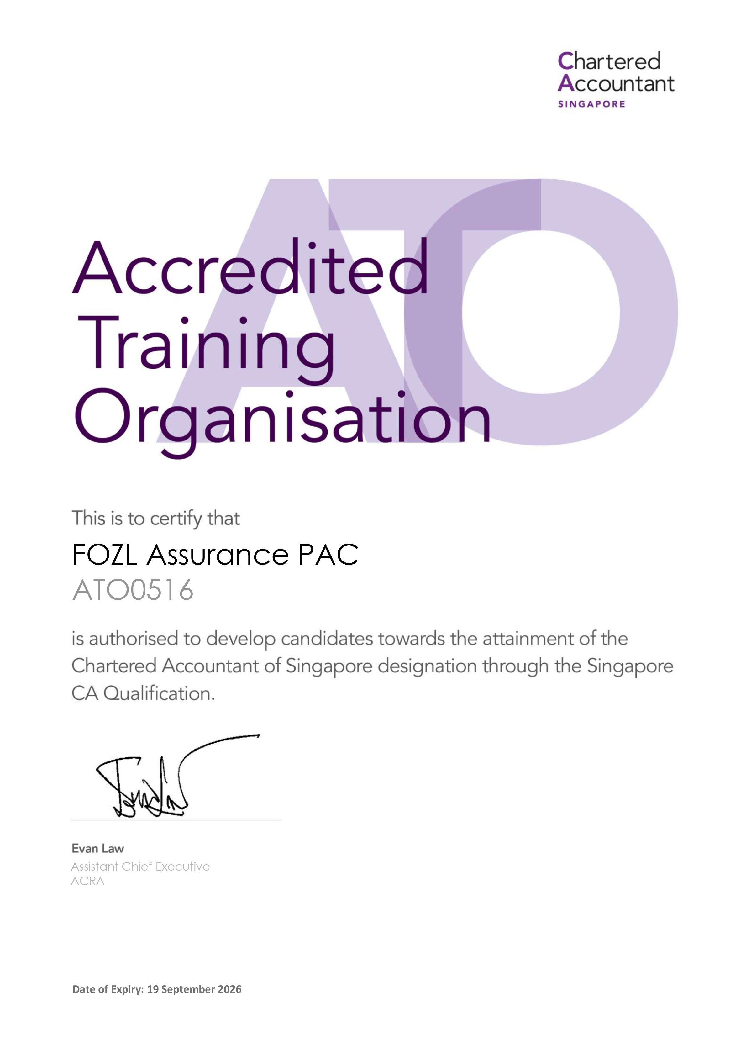 ATO_Certificate_FOZL Assurance PAC ATO_Certificate_FOZL Assurance PAC