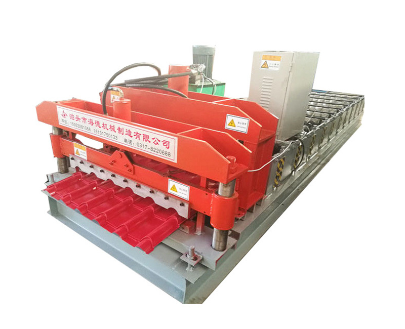 800 colorful Steel Roof Panels Tile Sheet Making Cold Roll Forming Machine