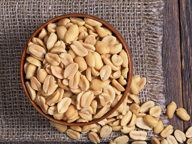 Roasted and salted peanut
