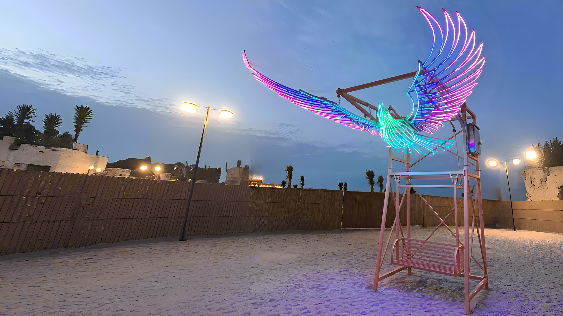 Interactive Lighting Installation——Lucky of the Wing