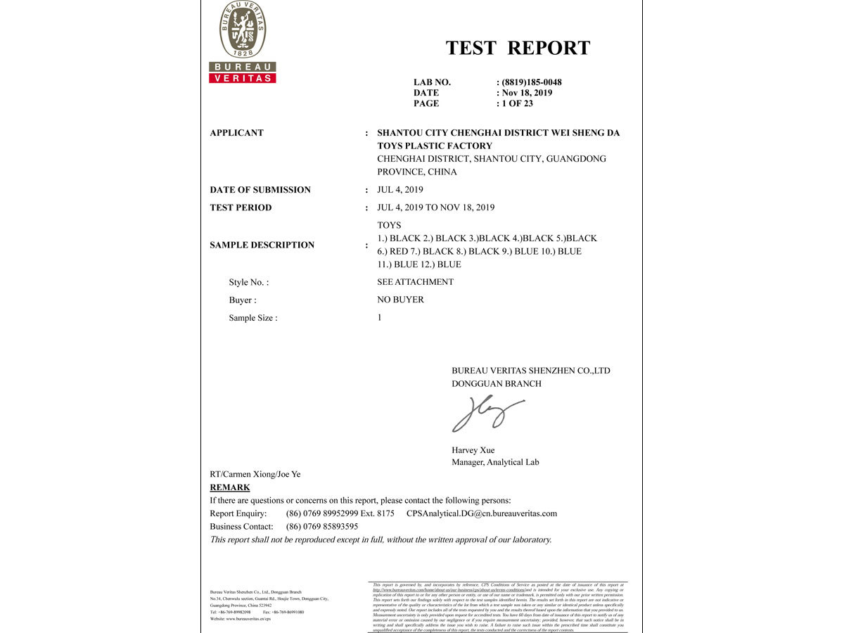 RoHS certificate RoHS certificate