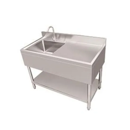 Single bowl Sink cabinet with R drain board