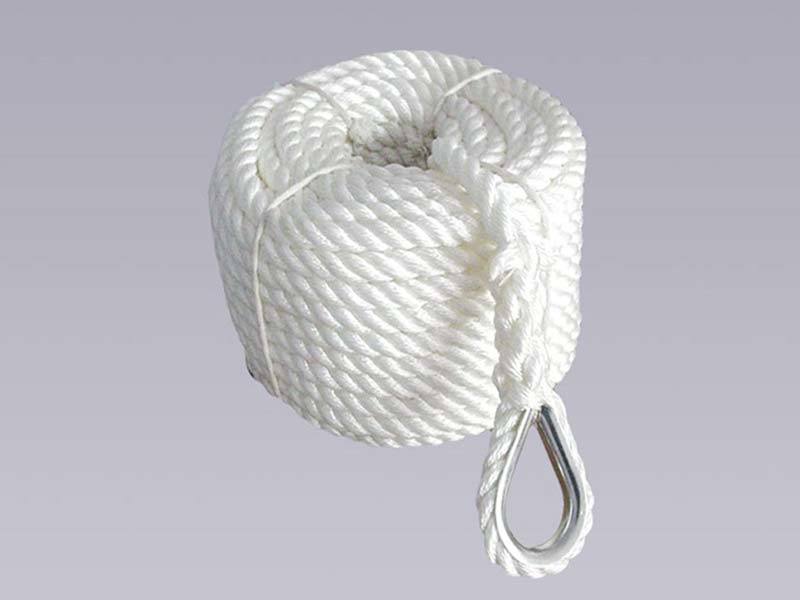Polyester multifilament rope eye