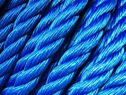 Polyester three-strand twisted rope