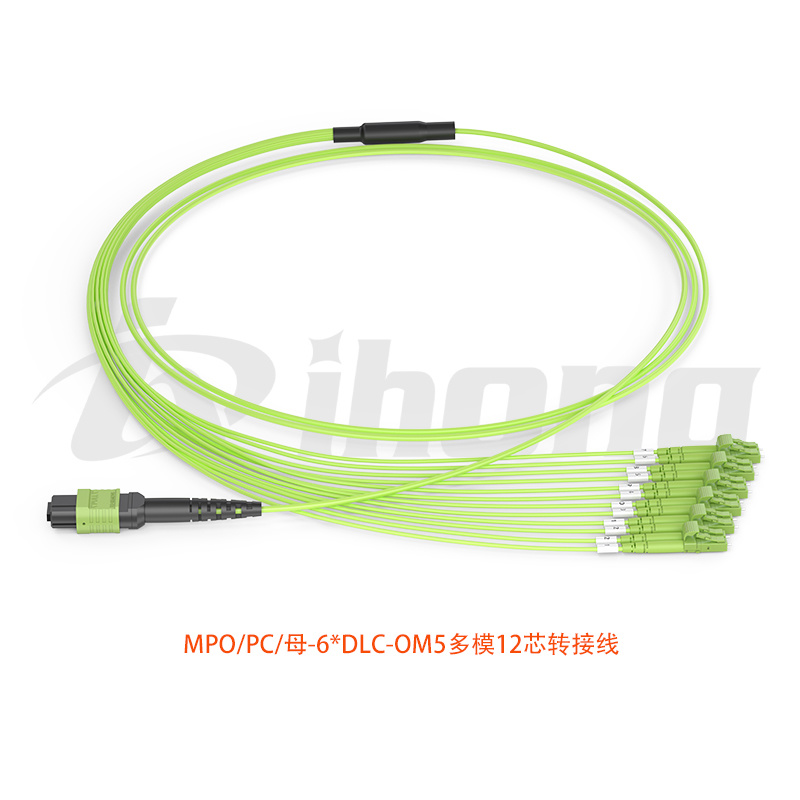 MPO/PC/母-6*DLC-OM5多模12芯转接线