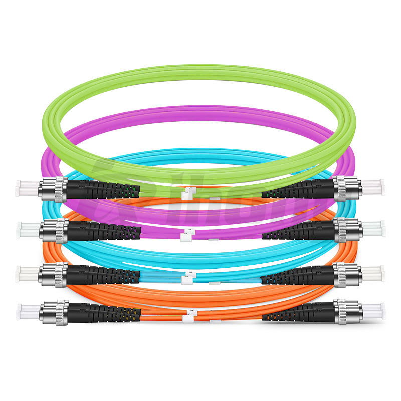 ST-ST indoor multimode duplex fiber optic patch cord