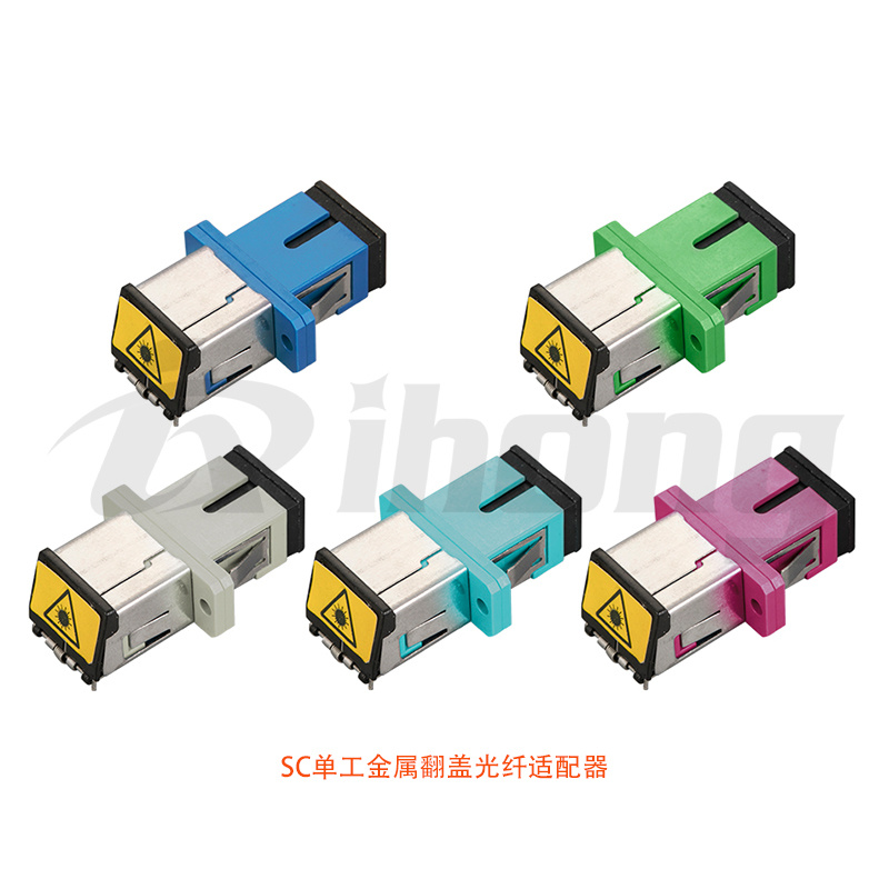 SC单工金属翻盖光纤适配器