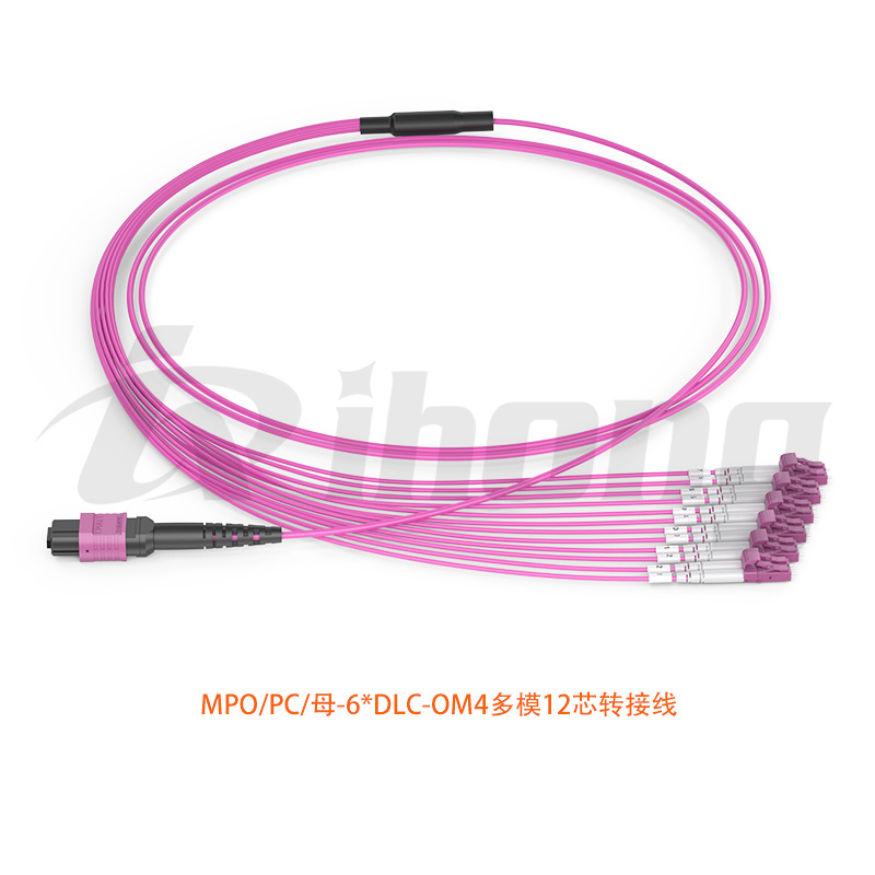 MPO/PC/母-6*DLC-OM4多模12芯转接线