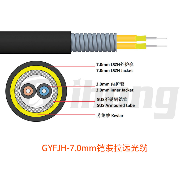 GYFJH-7.0mm铠装拉远光缆