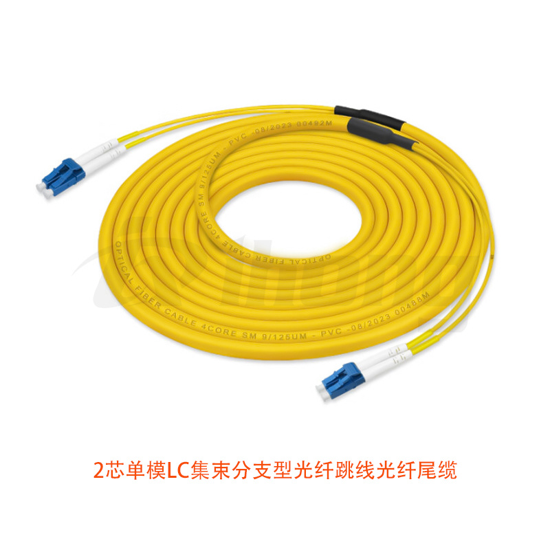 2/4/6/8/12/16/24芯单模FC/SC/LC/ST集束分支型光纤跳线光纤尾缆
