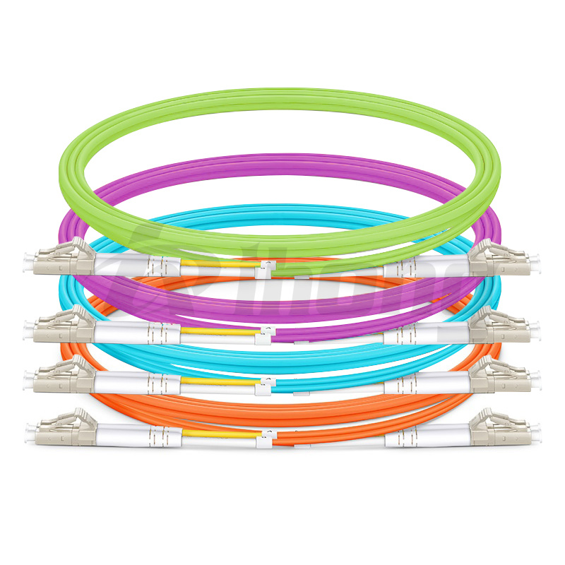 LC-LC indoor multimode duplex fiber optic patch cord