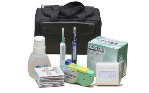 Optical fiber cleaning kit